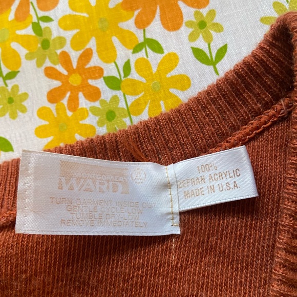 Vintage 1970’s Stripe V-Neck Sweater - Picture 2 of 5